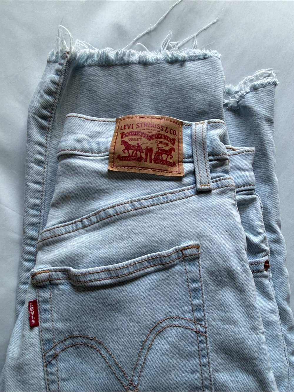 Ribcage Straight Ankle Levi's Women's Pale Blue High-Rise Jeans